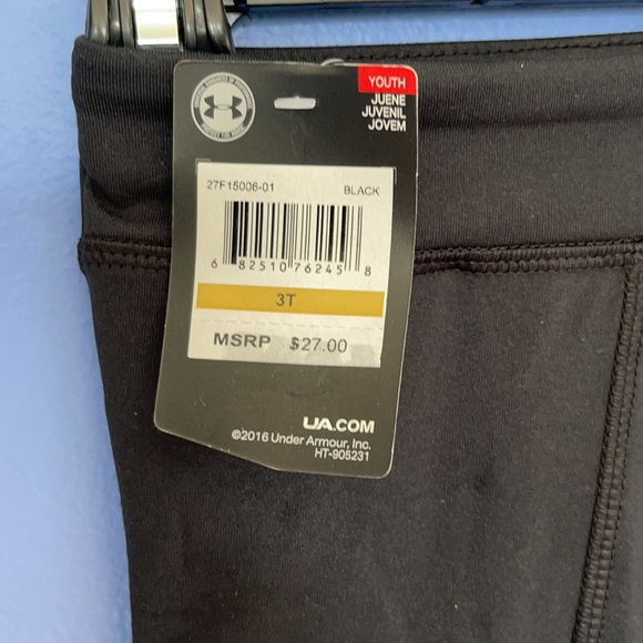 Girls Toddlers Under Armor Leggings Pants Black - Picture 2 of 7